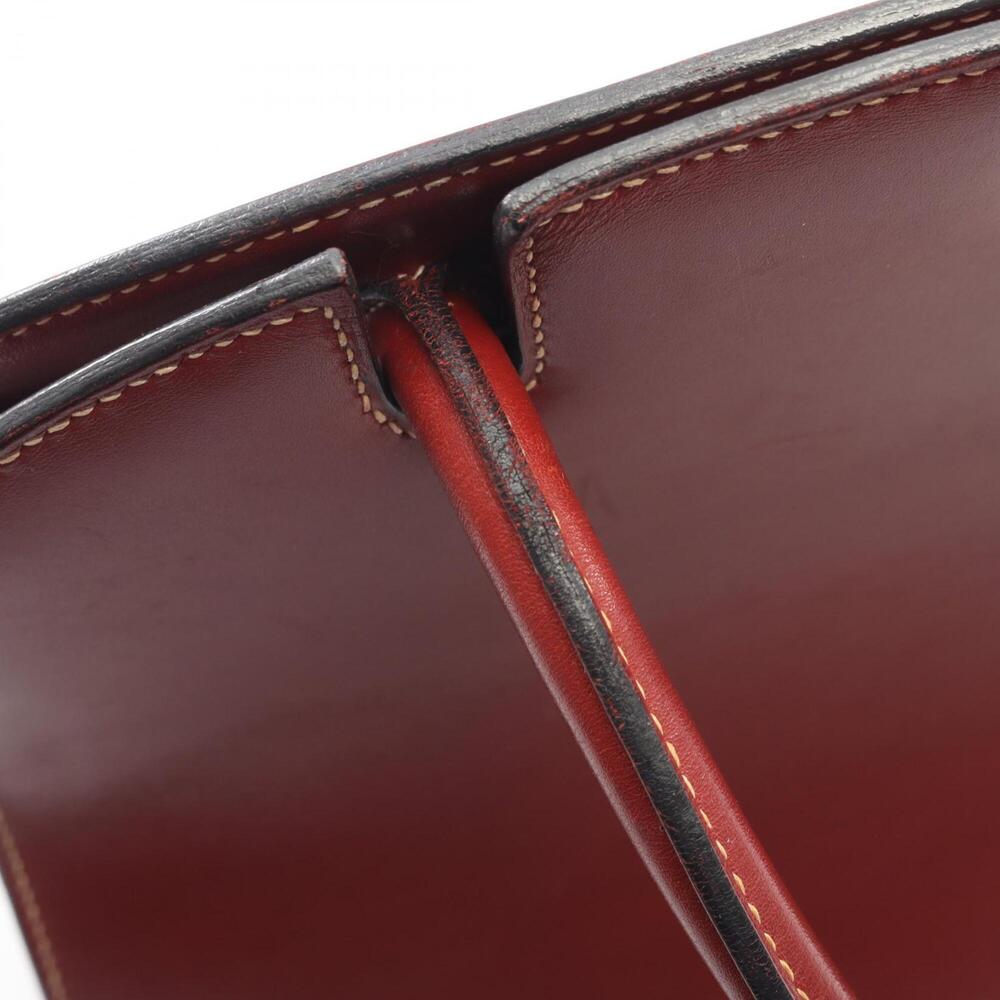 Hermes HERMES Dalvy MM Rouge H Handbag, Calfskin (Cowhide), Box Calf Leather,... - Picture 10 of 11